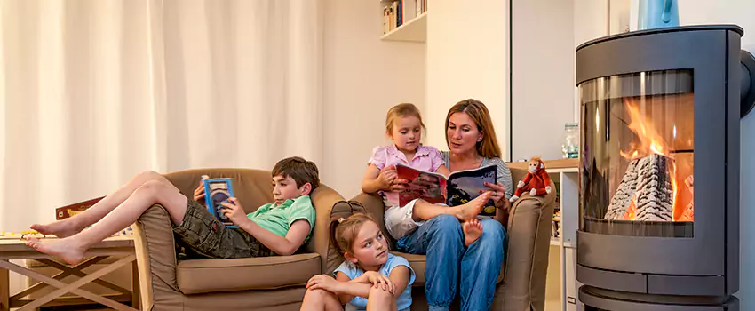 Outdoor Morso Fireplace Broken Screen Replacement in Woolwich, Ontario